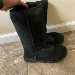 UGG black tall size 6